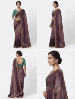 Soft Glossy Jimmy Saree - Image 2