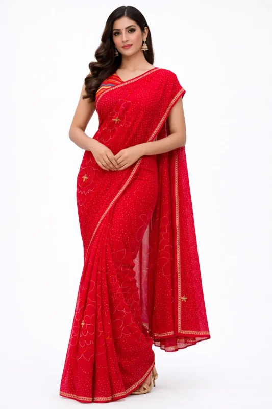 Chiffon Georgette saree